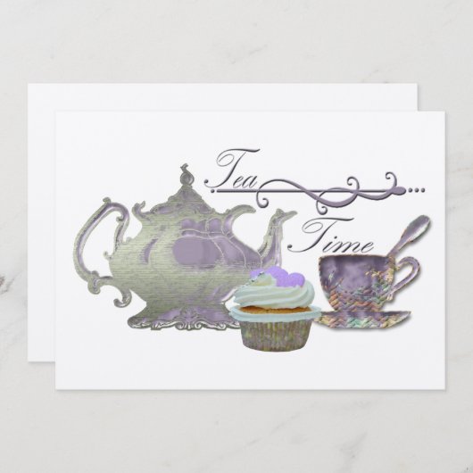 Invitation de temps de thé (Devant / Derrière)