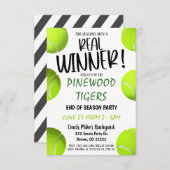 Invitation De Tennis (Devant / Derrière)