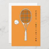 Invitation de tennis et de ballon (Devant / Derrière)