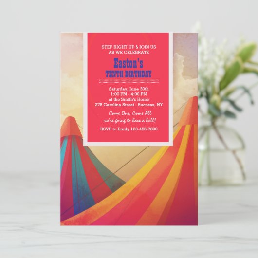 Invitation de tentes de carnaval (Debout devant)