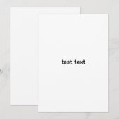 invitation de test (Devant / Derrière)