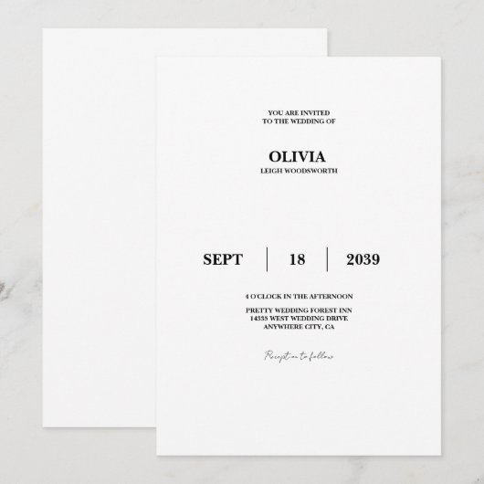 Invitation de test (Devant / Derrière)