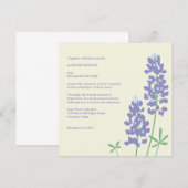 Invitation de Texas BlueBonnets (Devant / Derrière)