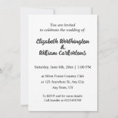 Invitation de texte calligraphie minimaliste (Dos)
