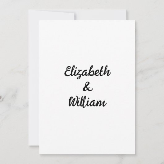 Invitation de texte calligraphie minimaliste (Devant)