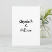 Invitation de texte calligraphie minimaliste (Debout devant)