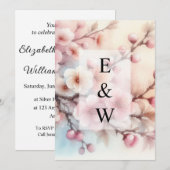 Invitation de texte calligraphie minimaliste (Devant / Derrière)
