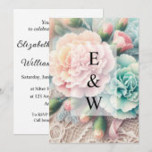 Invitation de texte calligraphie minimaliste (Devant / Derrière)