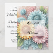 Invitation de texte calligraphie minimaliste (Devant / Derrière)
