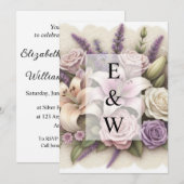 Invitation de texte calligraphie minimaliste (Devant / Derrière)