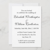 Invitation de texte calligraphie minimaliste (Dos)