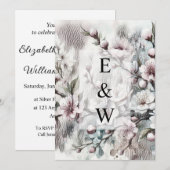 Invitation de texte calligraphie minimaliste (Devant / Derrière)