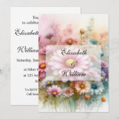 Invitation de texte calligraphie minimaliste (Devant / Derrière)