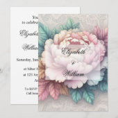 Invitation de texte calligraphie minimaliste (Devant / Derrière)
