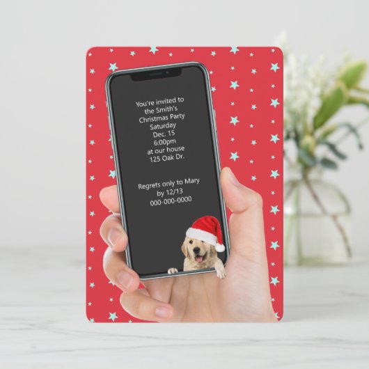 Invitation de texte de fête de Noël (Debout devant)