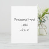 Invitation de texte personnalisée (Debout devant)