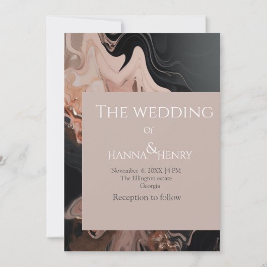 Invitation de texture de marbre moderne (Devant)
