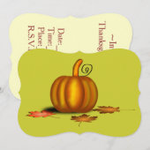 Invitation de Thanksgiving (Devant / Derrière)