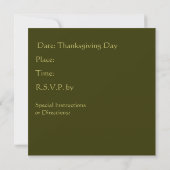 Invitation de Thanksgiving (Dos)