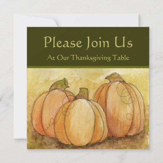Invitation de Thanksgiving (Devant)