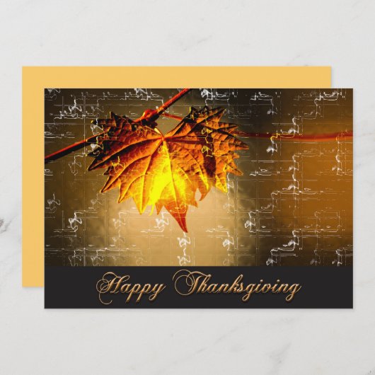 Invitation de Thanksgiving (Devant / Derrière)