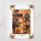 Invitation de Thanksgiving (Dos)