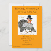 Invitation de thanksgiving (Dos)