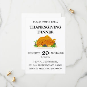 Invitation de Thanksgiving