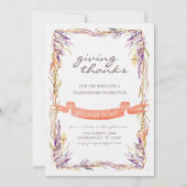 Invitation de Thanksgiving (Devant)