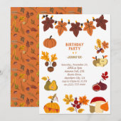 Invitation de Thanksgiving (Devant / Derrière)
