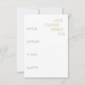 Invitation de Thanksgiving (Dos)