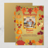 Invitation de Thanksgiving (Devant / Derrière)