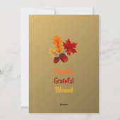 Invitation de Thanksgiving (Dos)