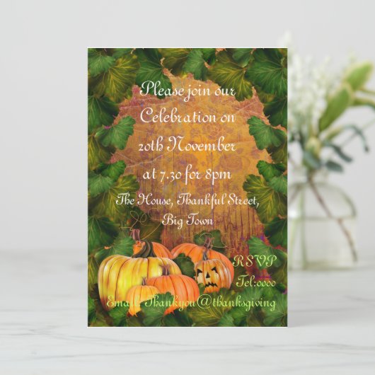 Invitation de Thanksgiving (Debout devant)