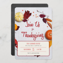 Invitation de Thanksgiving
