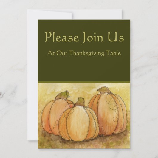 Invitation de Thanksgiving (Devant)