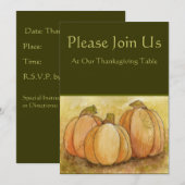 Invitation de Thanksgiving (Devant / Derrière)