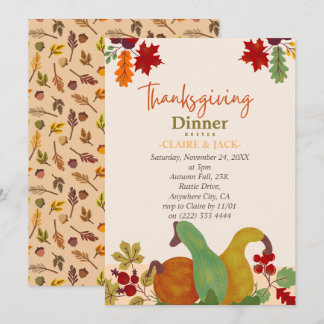 Invitation de Thanksgiving