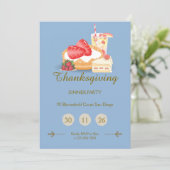 Invitation de Thanksgiving à la tonalité Cool | So (Debout devant)