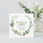 Invitation de Thanksgiving à la verdure élégante (Debout devant)