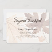 Invitation de Thanksgiving aux feuilles d'automne (Devant)