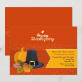 Invitation de Thanksgiving Bliss (Devant / Derrière)