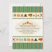 Invitation de Thanksgiving Borders (Devant)