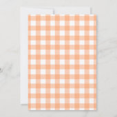 Invitation de Thanksgiving Citrouille Gingham (Dos)