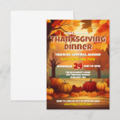 Invitation de Thanksgiving Colorée (Devant / Derrière)