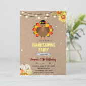 Invitation de Thanksgiving d'automne de dinde (Debout devant)