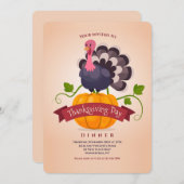 Invitation de Thanksgiving Day Turkey (Devant / Derrière)