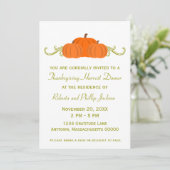 Invitation de Thanksgiving de citrouille (Debout devant)