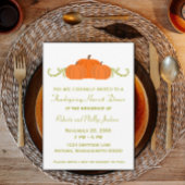 Invitation de Thanksgiving de citrouille
