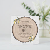 Invitation de Thanksgiving de la sculpture sur boi (Debout devant)